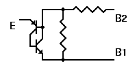 The equivalent circuit of a UJT.