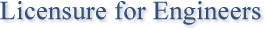 Licensure for Engineers