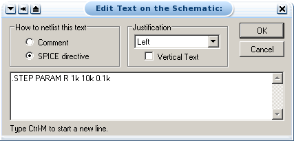 Setting parameter and details for parametric 
     analysis