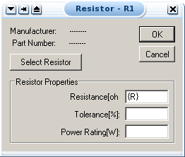 Setting component value for parametric analysis